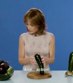 Gillian Anderson Edging A Zucchini