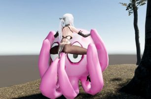 3D Heroine Meets a Tentacle ans get Fucked