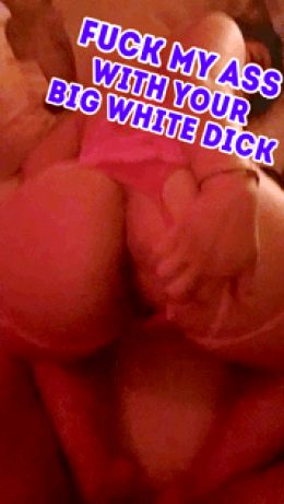 Kesha Li wants that big white cock in her ass so bad